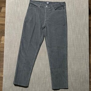Lands End Mens 34 Traditional Fit Corduroy Pants Charcoal Straight Leg Stretch